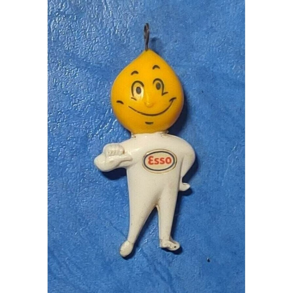 Vintage ESSO GASOLINE Oil Drop Man Advertising KEY CHAIN
